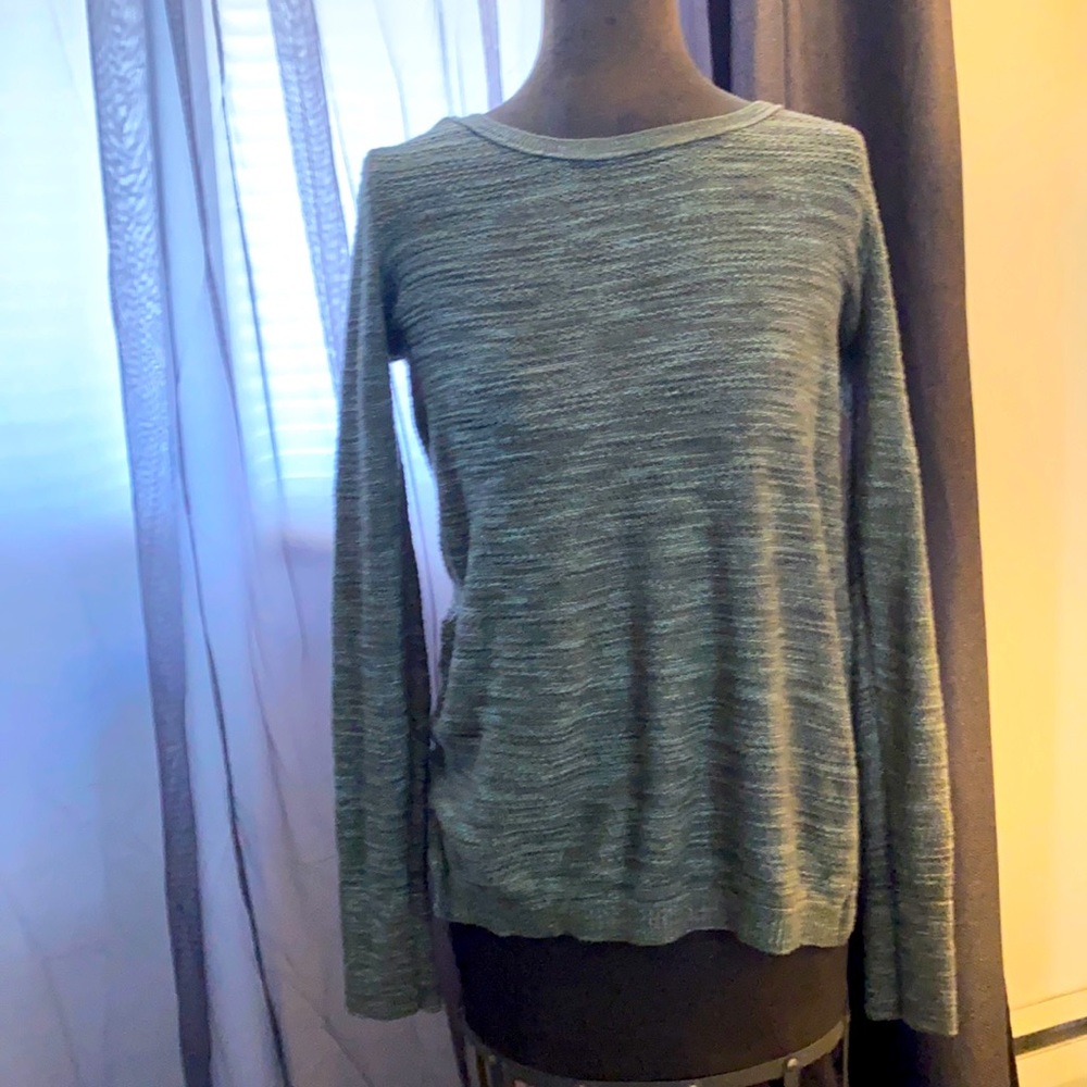 Green tie back sweater